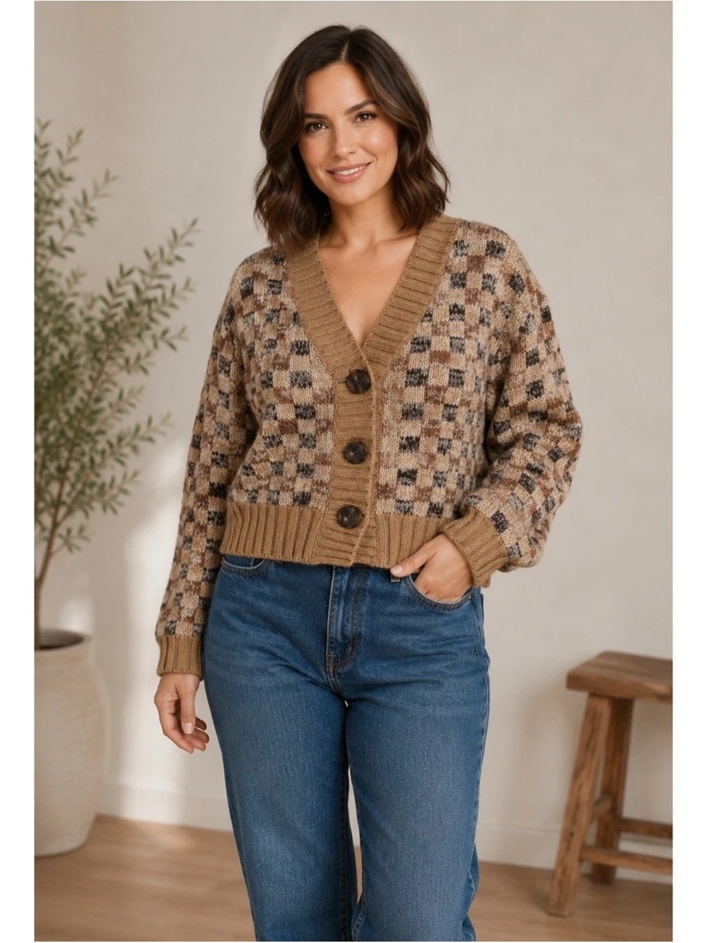 NWT REBECCA TAYLOR Wool & Cashmere-Blend Crop Preppy Cardigan Light Academia XL